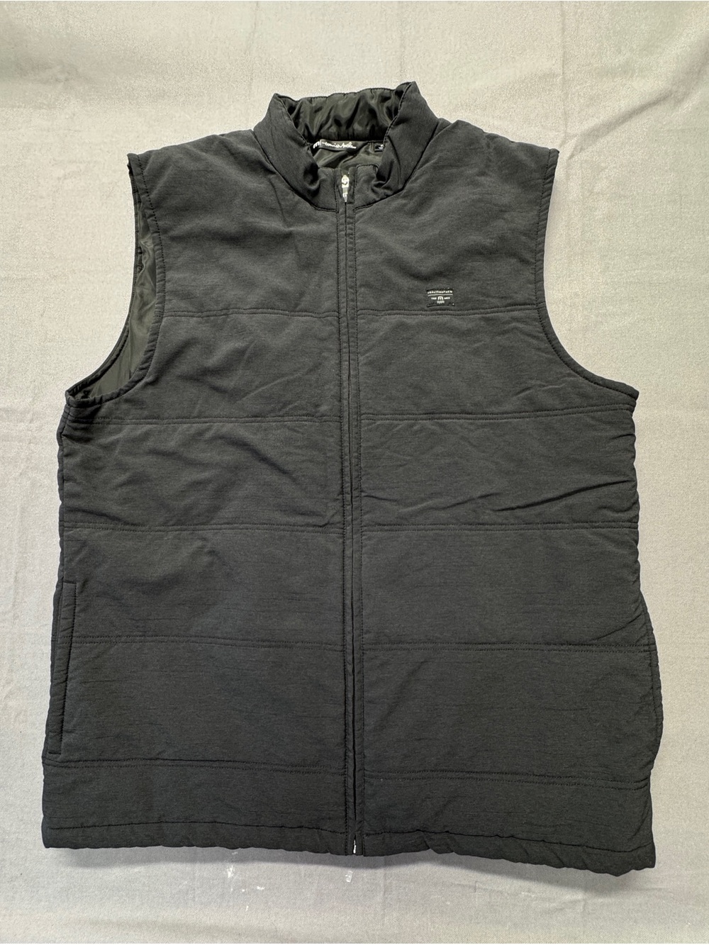 Travis Mathew Vest Mens XL Black Interlude Puffer Golf Full Zip Stretch Jacket